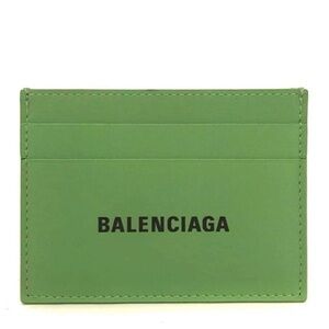 Balenciaga Green Leather Card Holder